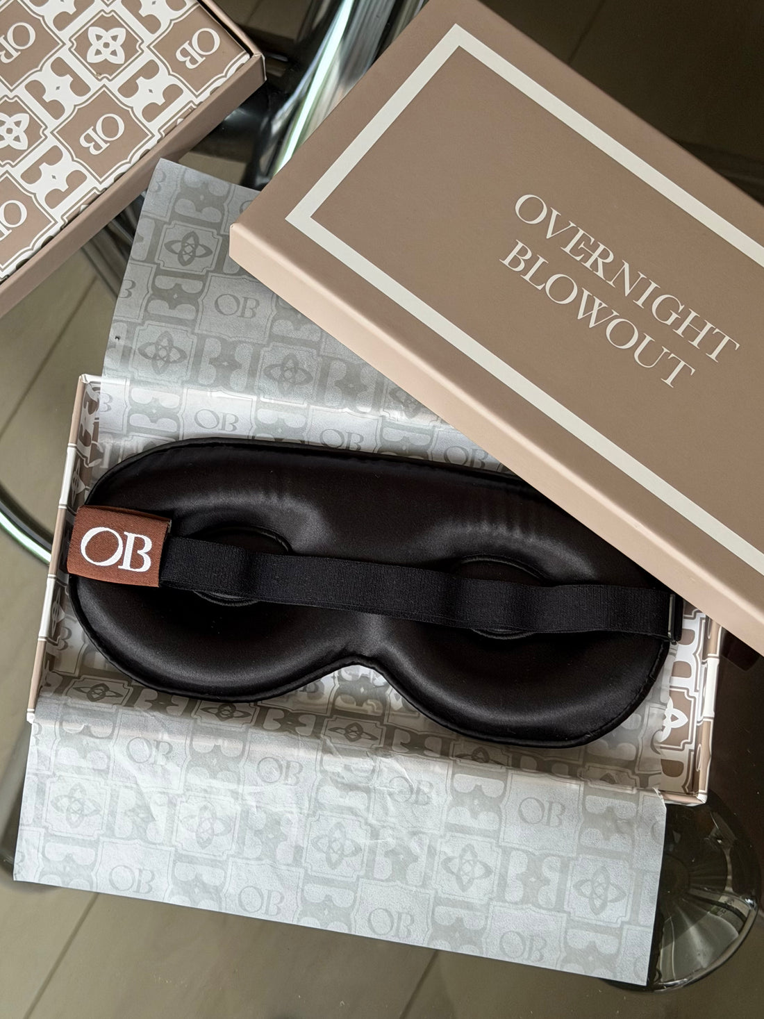 Black Contour Silk Eye Mask