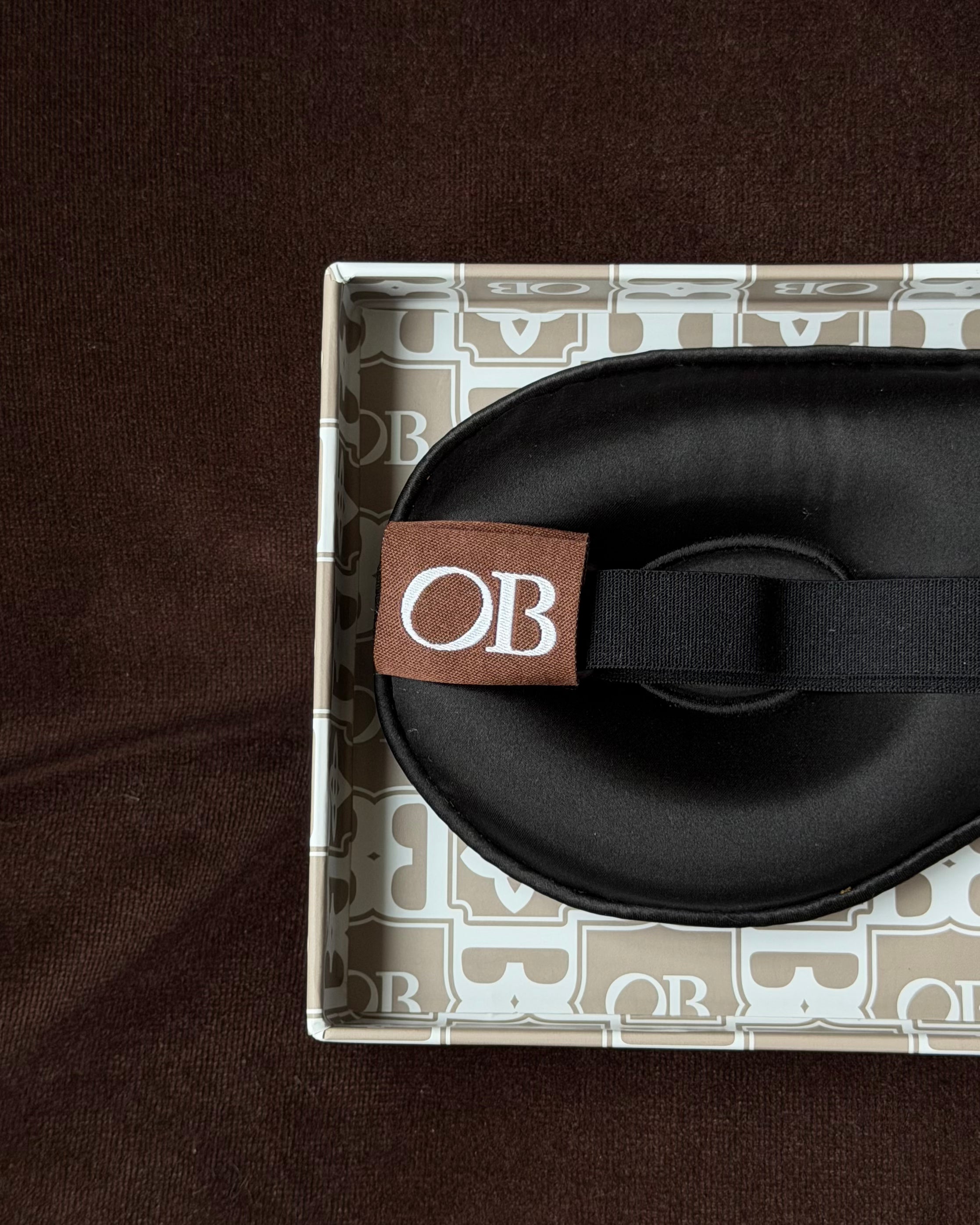 Black Contour Silk Eye Mask