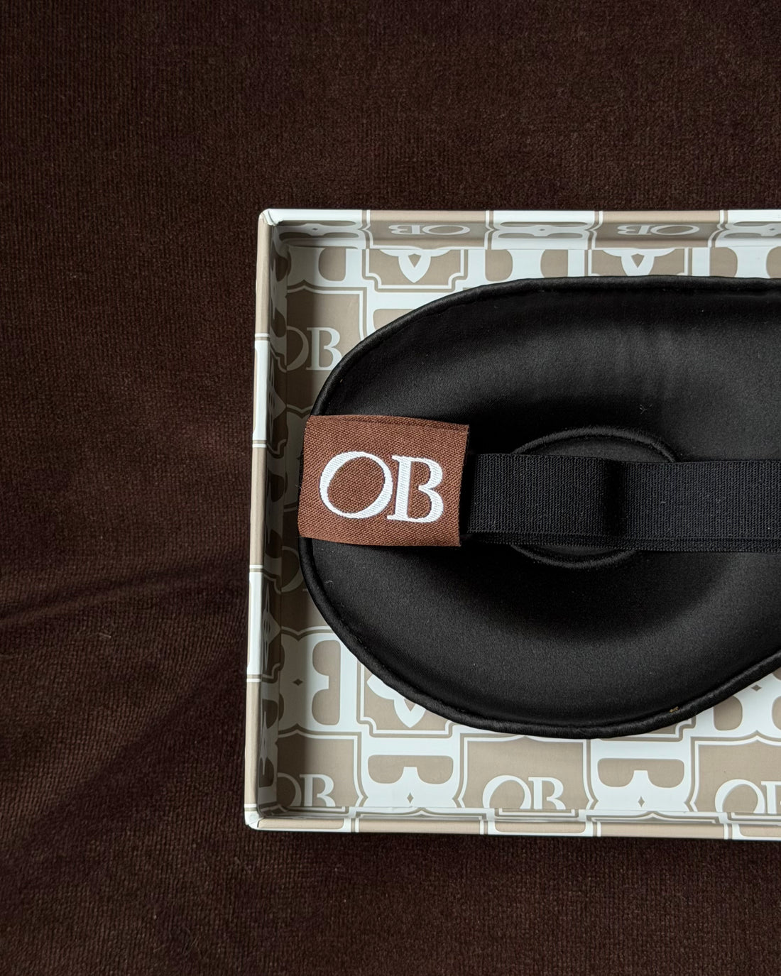 Black Contour Silk Eye Mask