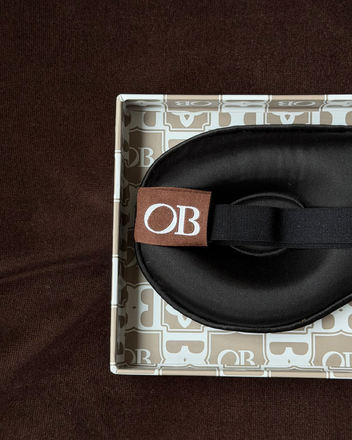 Black Contour Silk Eye Mask