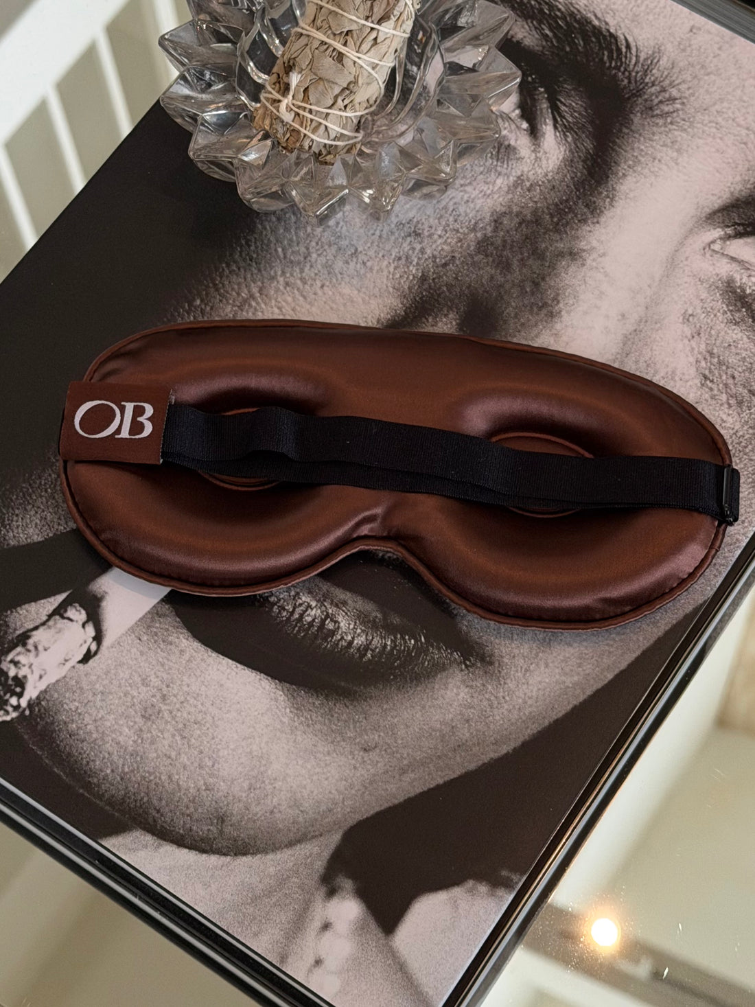 Brown Contour Silk Eye Mask