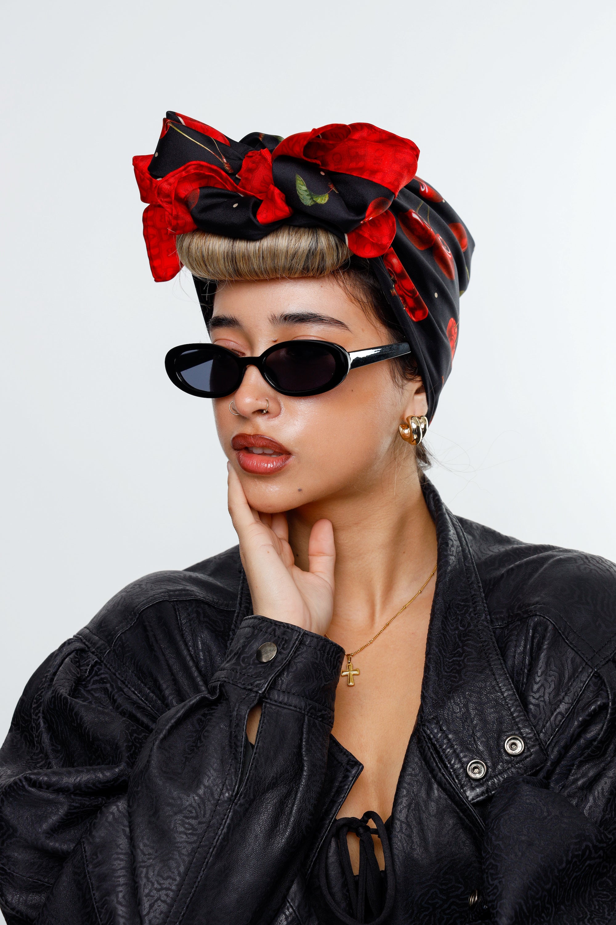 Cherry Monogram Silk Scarf