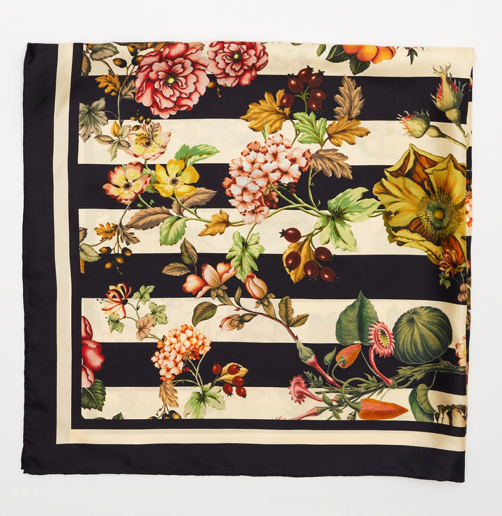 Vintage Collection Striped Silk Scarf